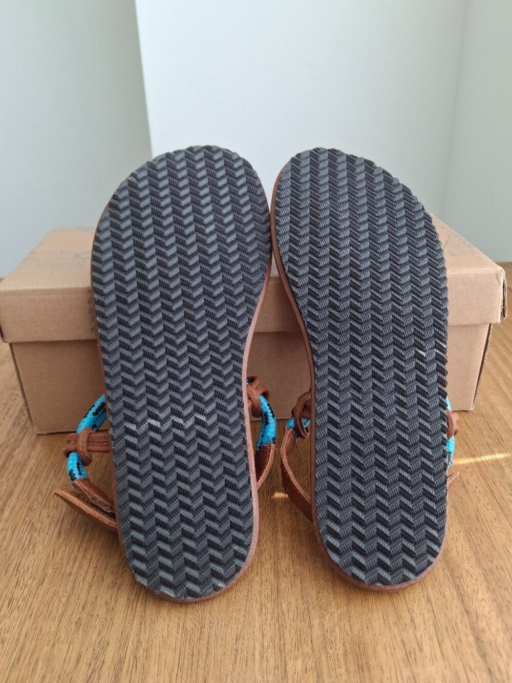 (New) Free‎ People – Island Hopping Wrap Leather Sandals (Luggage) – Women's 7.5 - Picture 11 of 16